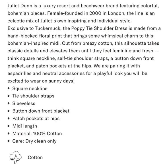 TUCKERNUCK Juliet Dunn Exclusive Poppy Tie Shoulder Dress NWT Size 2 - Picture 8 of 10